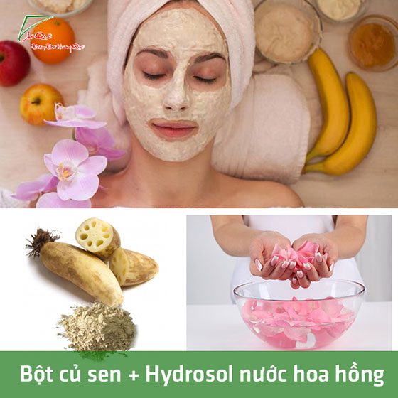 Bột củ sen nguyên chất dưỡng trắng da